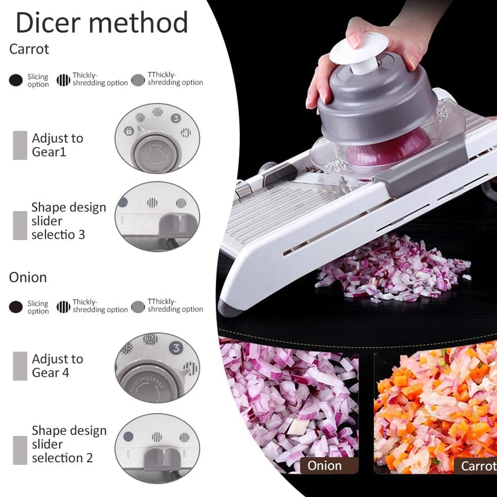 Kalsten | ProSlice Mandoline Vegetable Slicer – Adjustable Stainless Steel Blades for Precision Cutting
