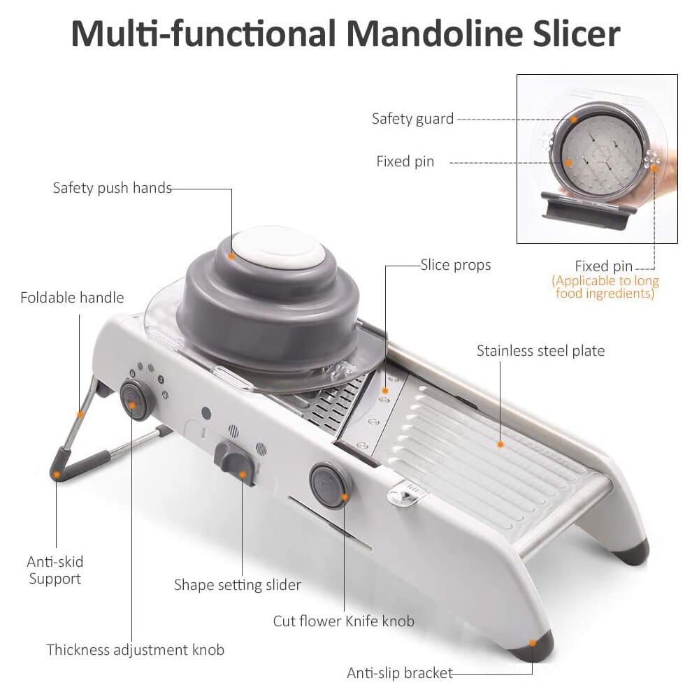 Kalsten | ProSlice Mandoline Vegetable Slicer – Adjustable Stainless Steel Blades for Precision Cutting