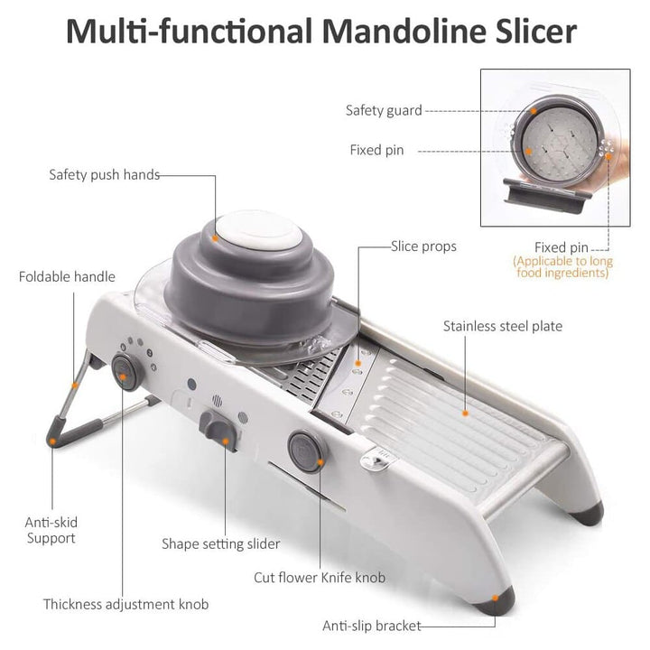 Kalsten | ProSlice Mandoline Vegetable Slicer – Adjustable Stainless Steel Blades for Precision Cutting