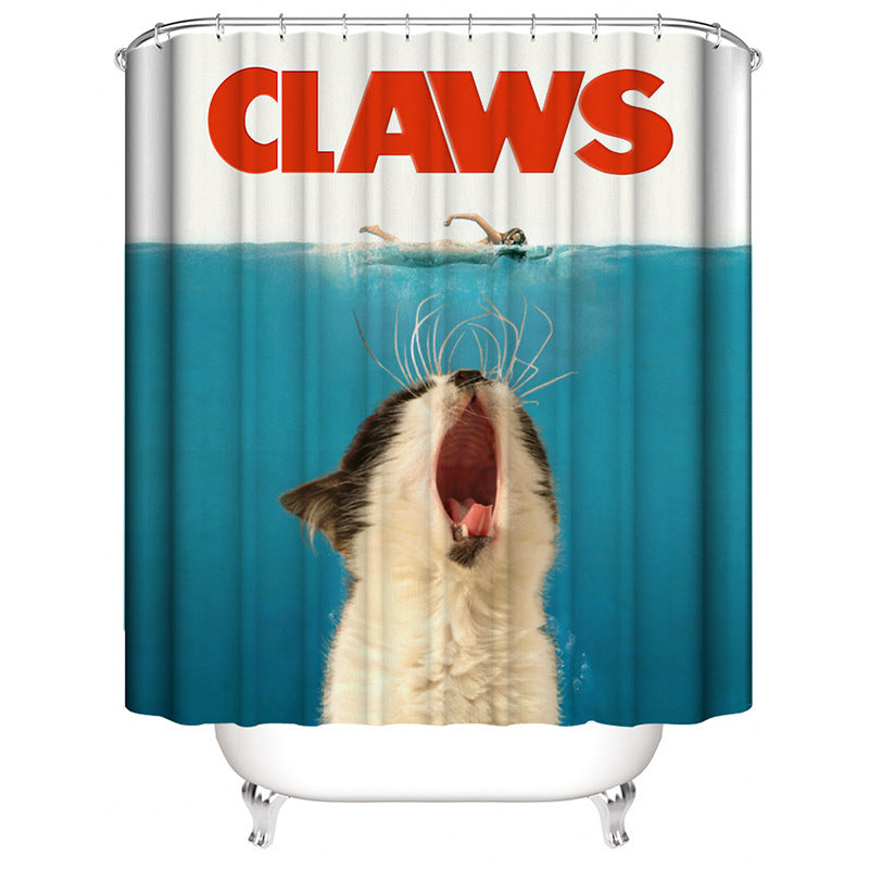 Hippo-Themed Shower Curtain Kalsten
