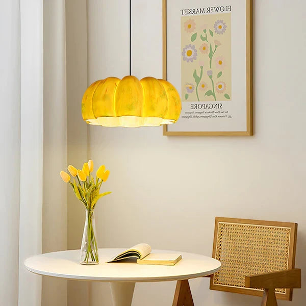 Eco-friendly Resin Pumpkin Pendant Light | Kalsten