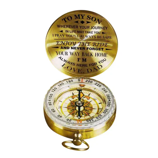 Kalsten | Dad To Son - Enjoy The Ride - Compass Lettering Multi-Function Compass