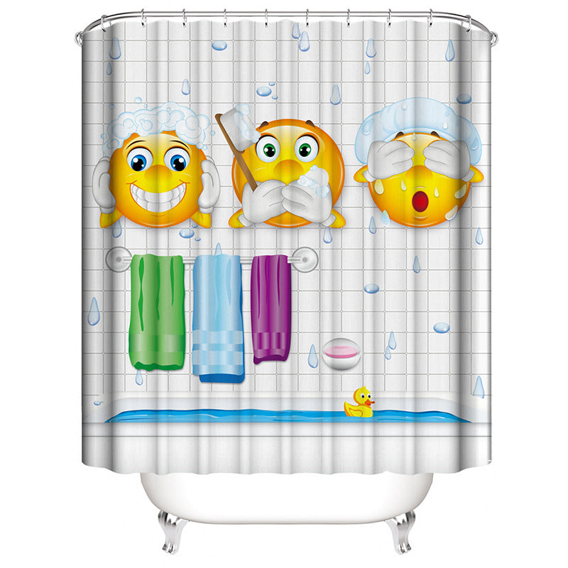 Hippo-Themed Shower Curtain Kalsten