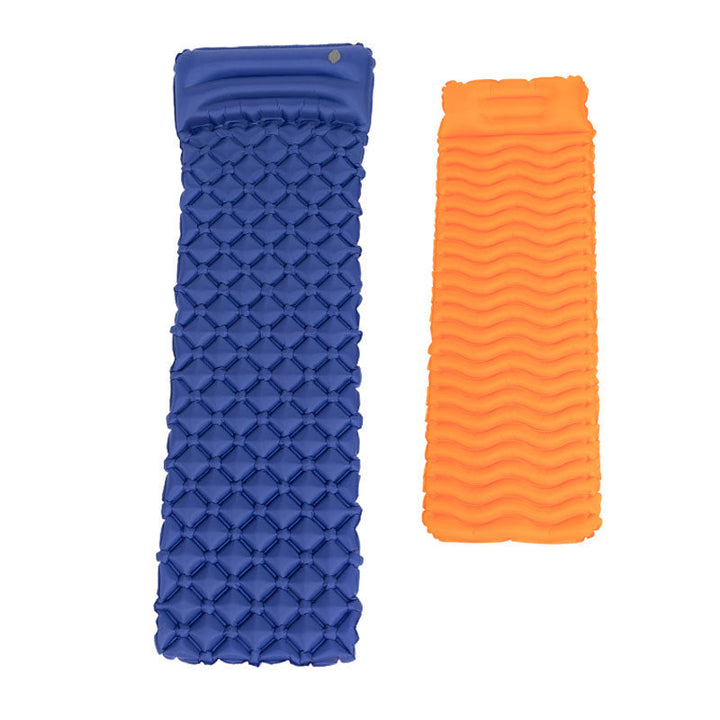 lightweight inflatable camping sleeping pad with integrated pillow and hex-grid air cells Kalsten