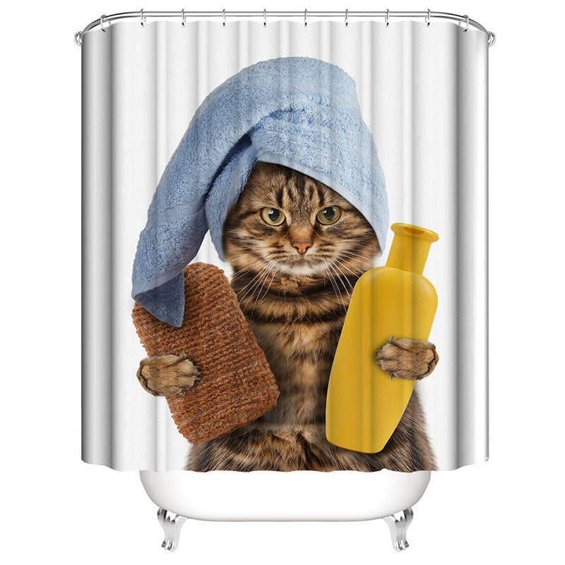 Hippo-Themed Shower Curtain Kalsten