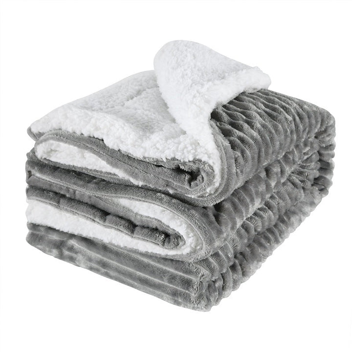 Women's ultra-soft plush blanket with contrasting reversible design Kalsten