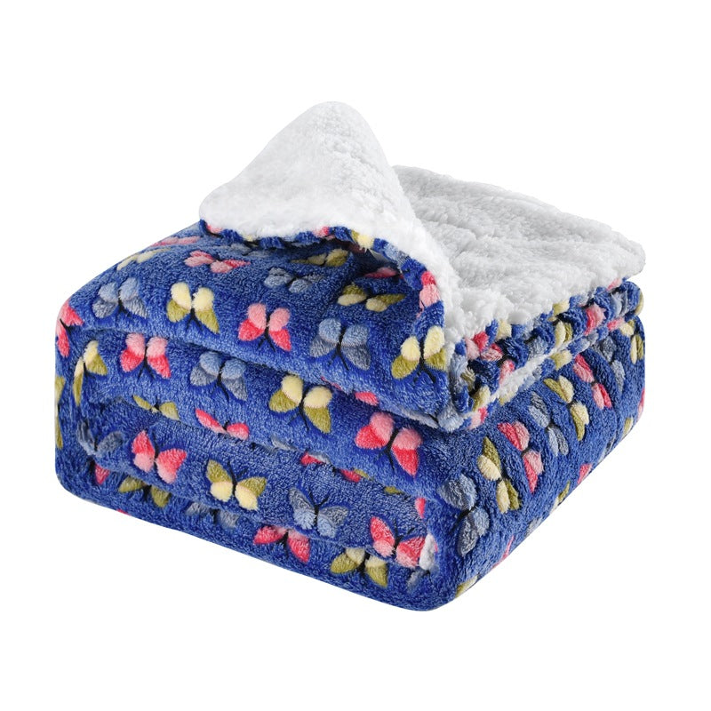 Women's soft and fluffy blanket with colorful butterfly pattern Kalsten