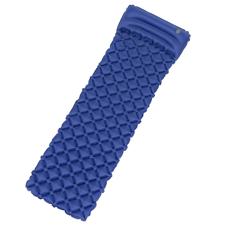 lightweight inflatable camping sleeping pad with integrated pillow and hex-grid air cells Kalsten