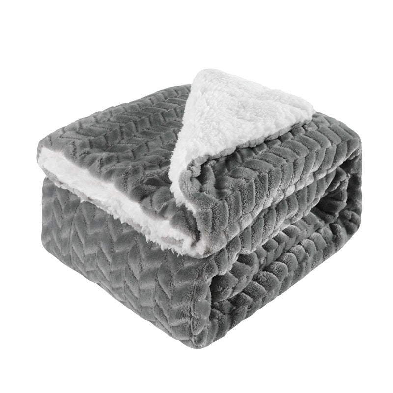 Women's cozy and warm fleece blanket with high collar Kalsten