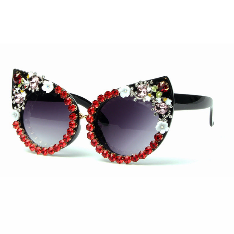 Women's Cat-Eye Sunglasses with Sparkling Gemstones Kalsten