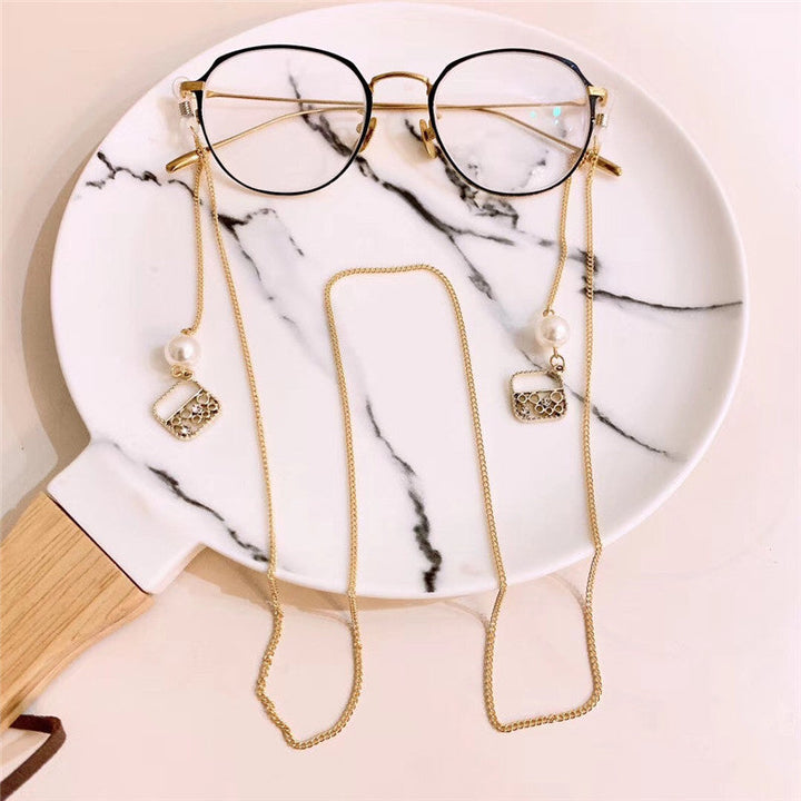 Decorative Pearl and Metal Accent Eyewear Chain Kalsten