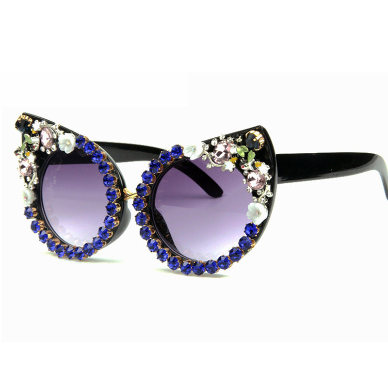 Women's Cat-Eye Sunglasses with Sparkling Gemstones Kalsten