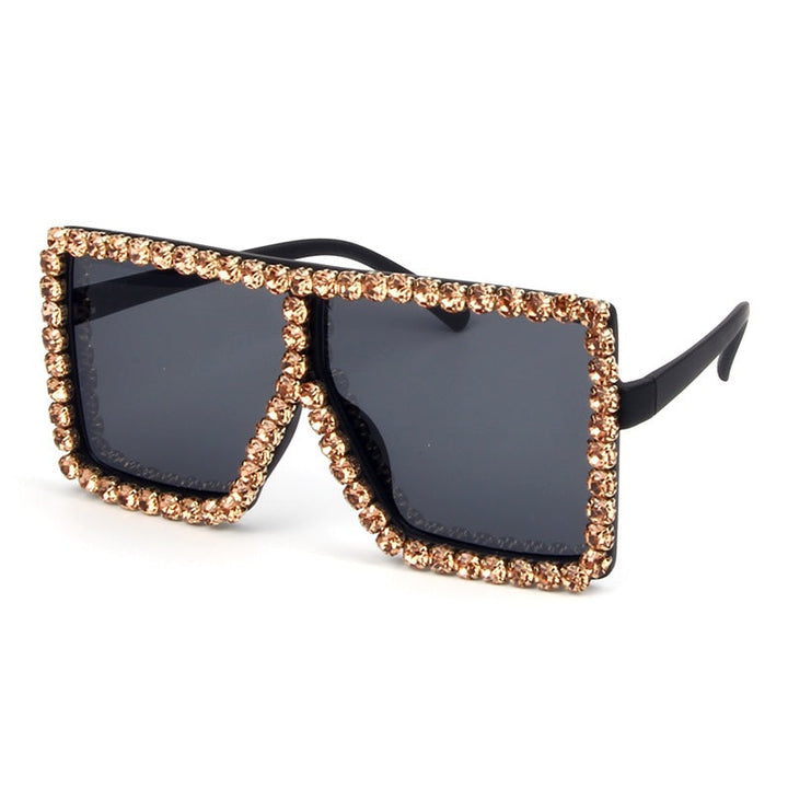 Women's oversized sunglasses with sparkly crystal frame Kalsten