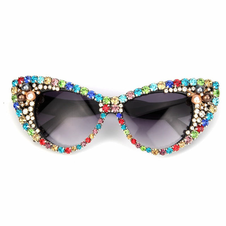 Women's glamorous cat-eye sunglasses with sparkling crystal accents Kalsten
