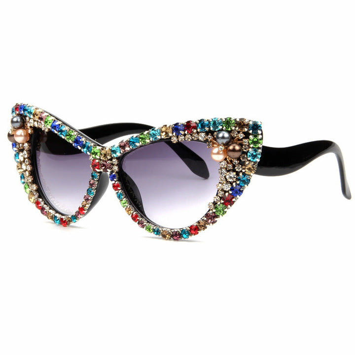 Women's glamorous cat-eye sunglasses with sparkling crystal accents Kalsten
