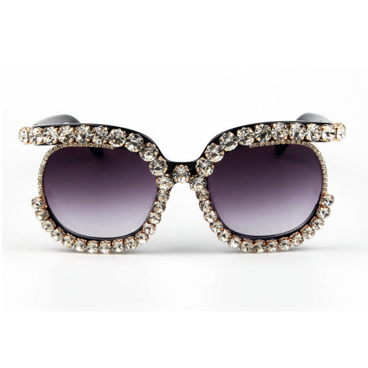 Women's stylish oversized sunglasses with sparkling rhinestone applications Kalsten
