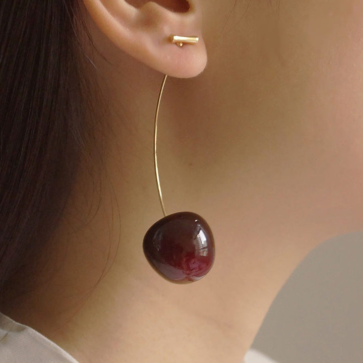 Cherry-Inspired Decorative Earrings Kalsten