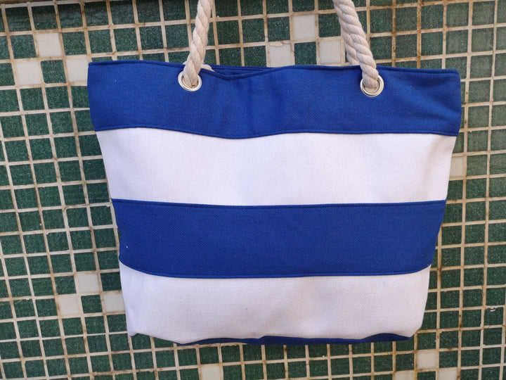 Stylish Beach Bag Made of Durable Canvas with Unique Rope Handle Kalsten