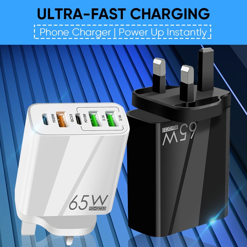 Multi-Port Adapter 65W Fast Charger - US Standard | Kalsten