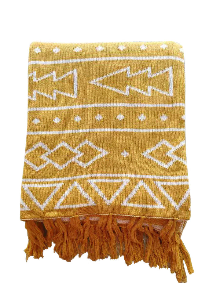 Women Cozy Knit Blanket with Modern Patterns Kalsten