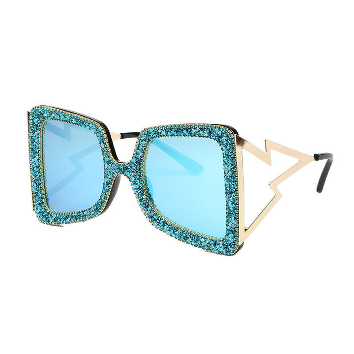 Women's oversized sunglasses with glittering crystal frame Kalsten