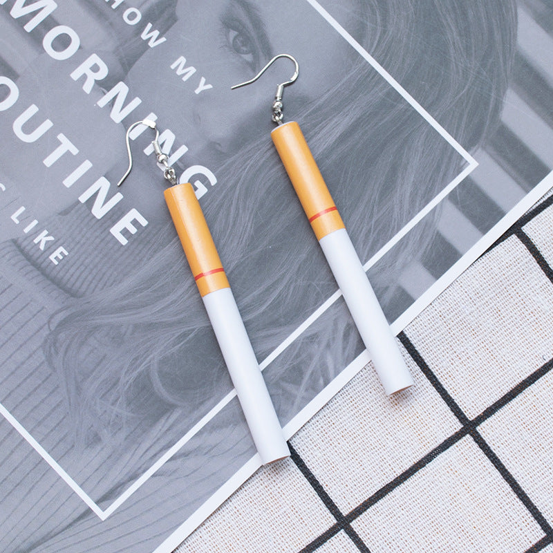 Playful Cigarette-Inspired Dangle Earrings Kalsten