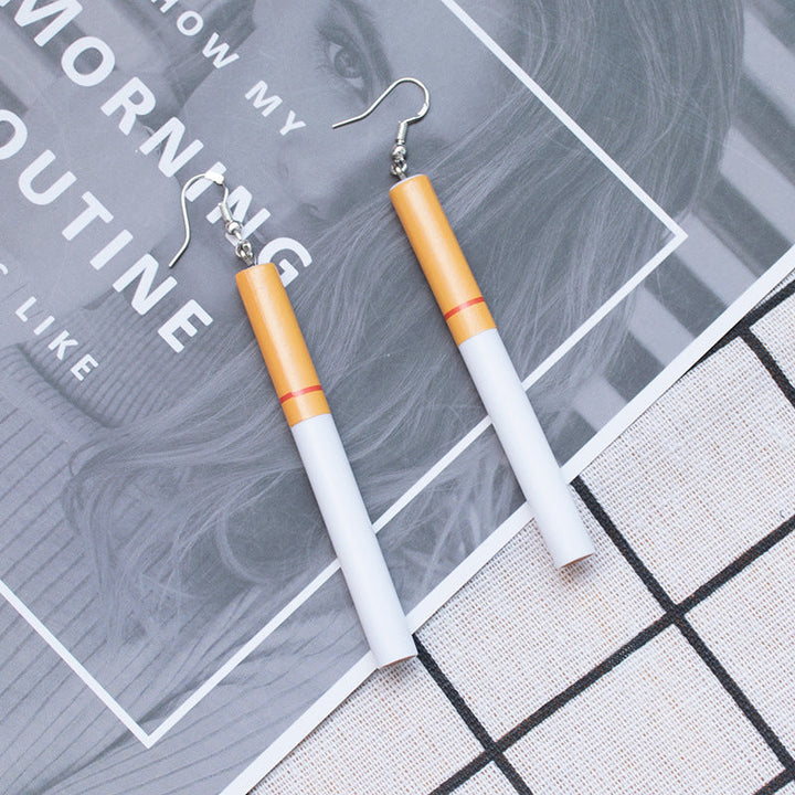 Playful Cigarette-Inspired Dangle Earrings Kalsten