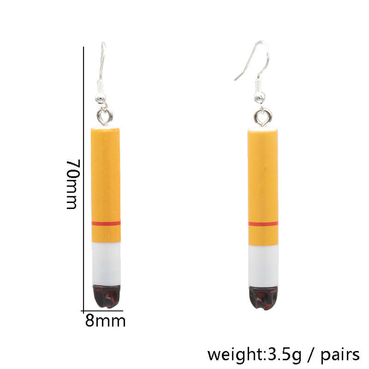 Playful Cigarette-Inspired Dangle Earrings Kalsten