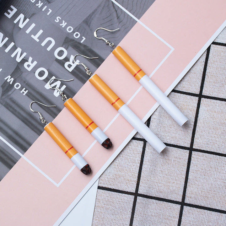Playful Cigarette-Inspired Dangle Earrings Kalsten