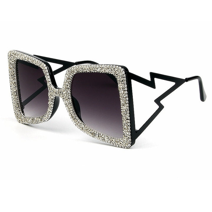 Women's oversized sunglasses with glittering crystal frame Kalsten