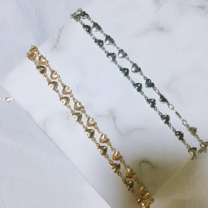 Delicate chain with hearts Kalsten