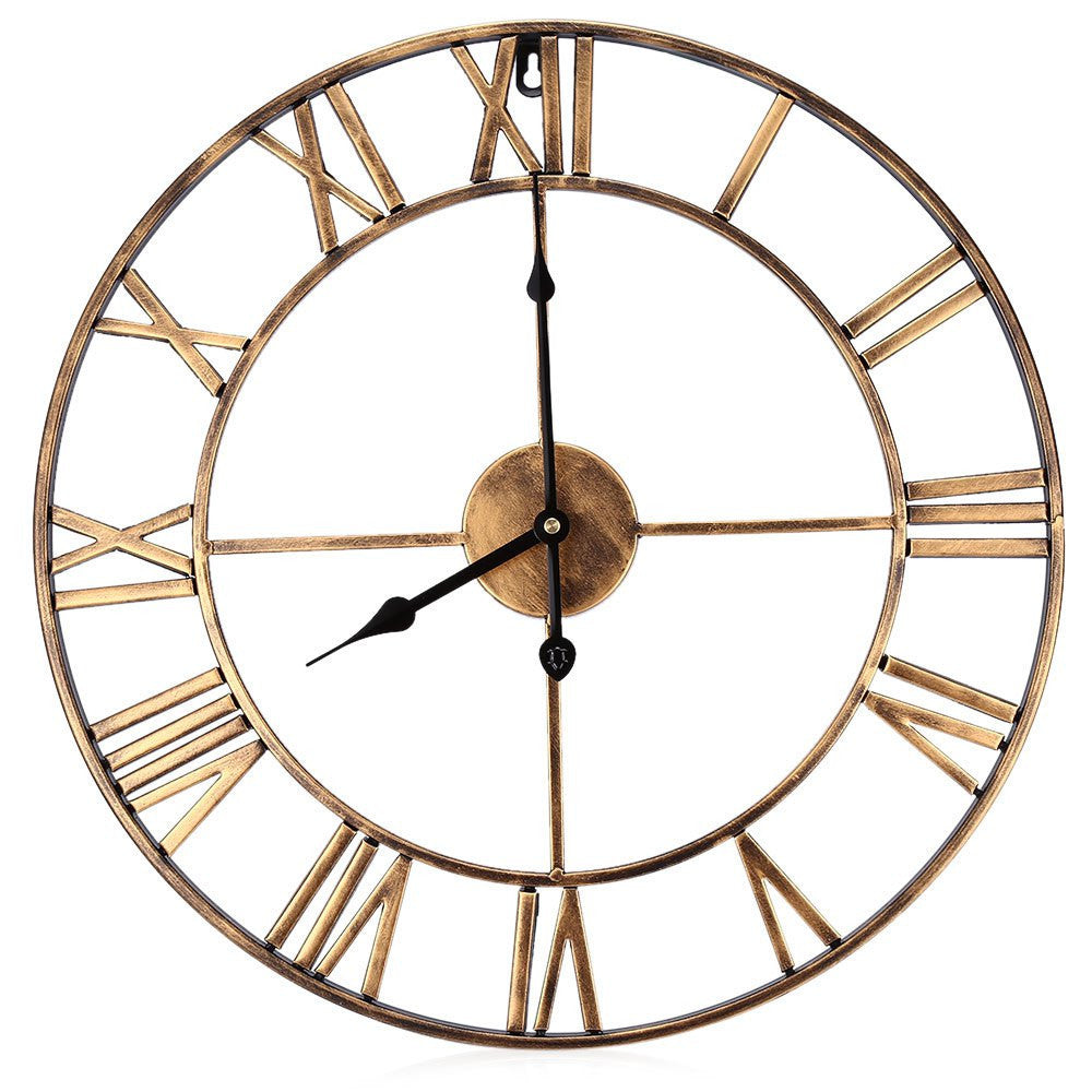 Kalsten | Roman Letters Large Silent Wall Clock 16 Inch Iron