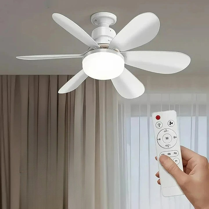 2-in-1 LED Ceiling Fan Light with Remote Control, E27/B22 Base | Kalsten