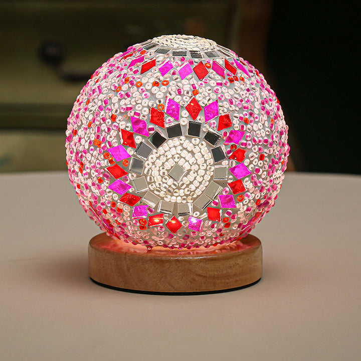 Stained Glass Table Lamp - Mosaic LED Lamp | Kalsten