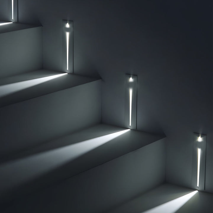 Vertical Motion Sensor LED Stair Light Wall Recessed Contemporary Lighting For Indoor and Outdoor Steps | Kalsten