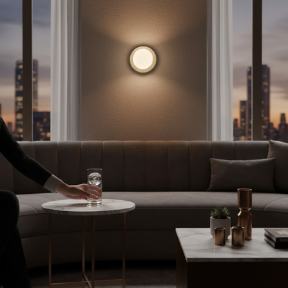 Round Frosted Glass Globe Ceiling Sconce