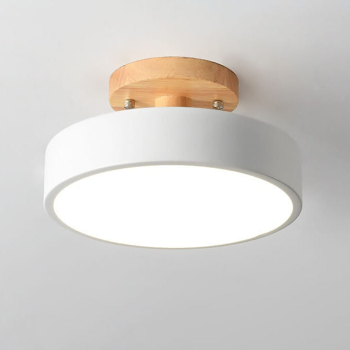 LED Round Ceiling Lamp – Nordic Semi-Flush Design