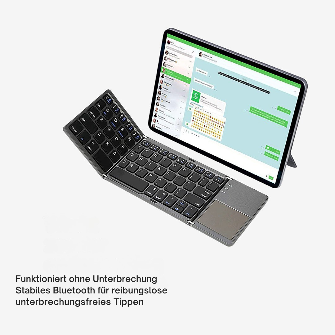 Foldable Bluetooth Keyboard with Touchpad