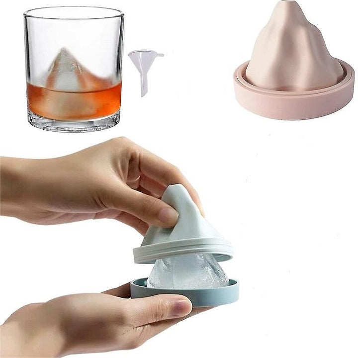 Reusable Silicone Snow Mountain Iceberg Ice Cube Mold with Lid | Kalsten