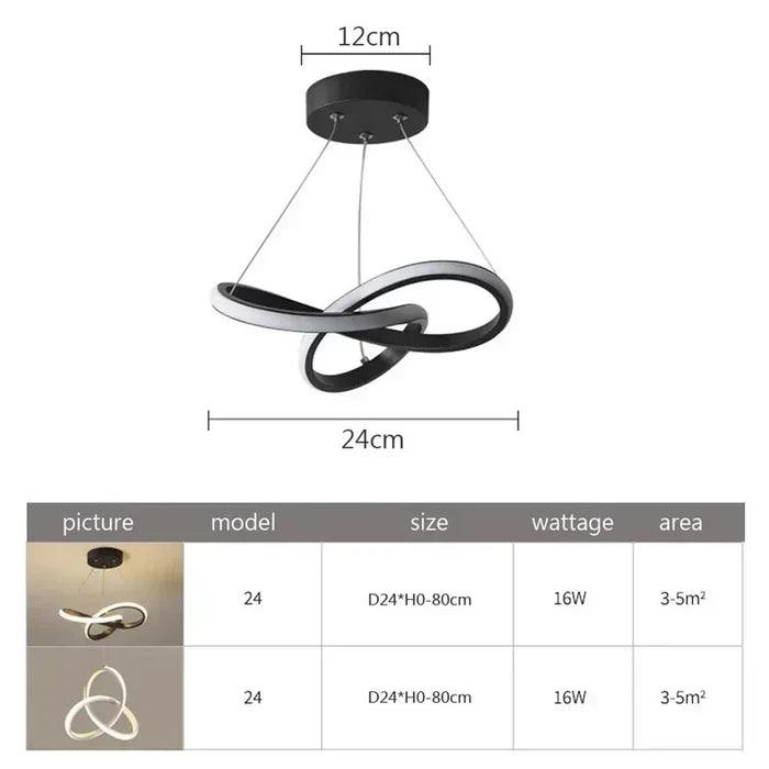 Modern LED Ceiling Lamp - WaveGlow | Kalsten