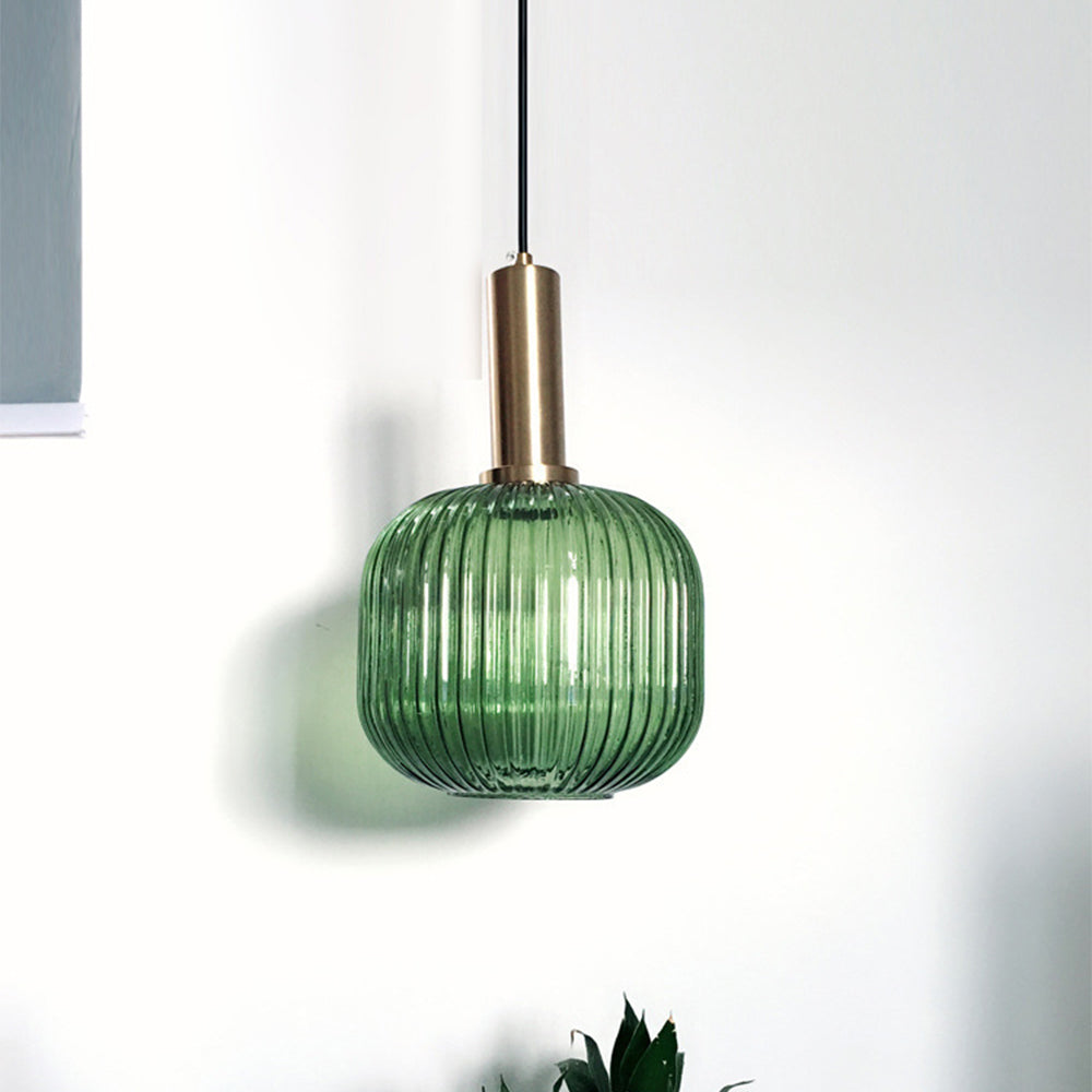 Vintage Stained Glass Lantern Shape Pendant Light | Kalsten
