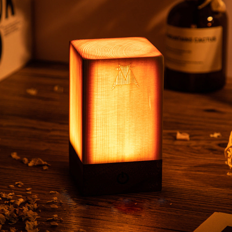 LumiWood – LED table lamp with battery and touch control | Kalsten