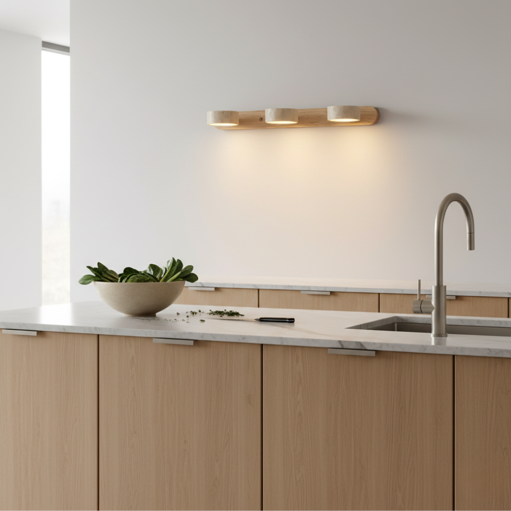 Travertine Adjustable Spotlight Wall Sconce