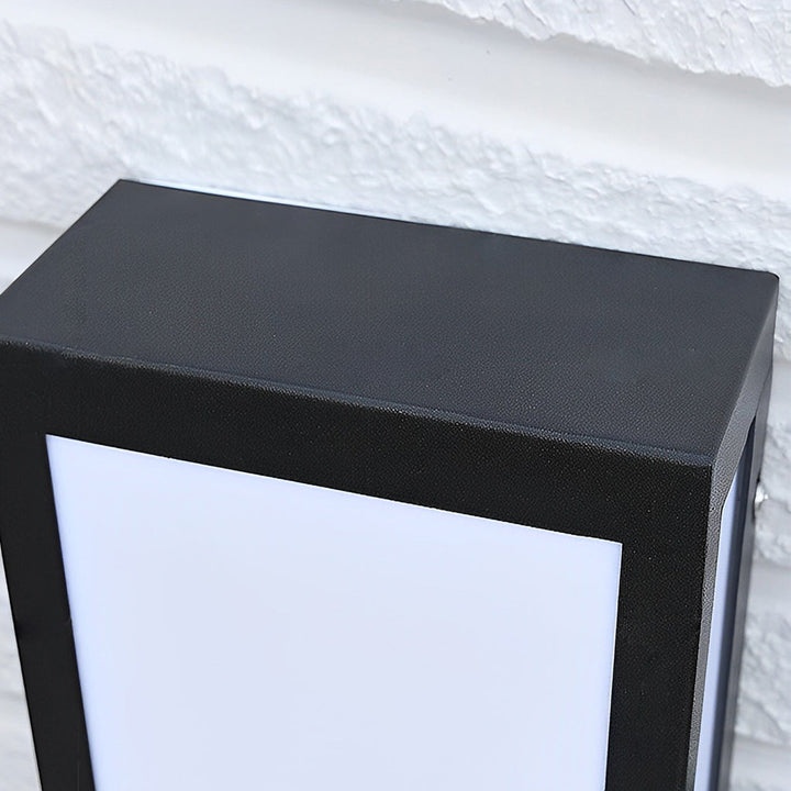 Rectangular LED Waterproof Black Modern Outdoor Exterior Light Wall Lamp | Kalsten