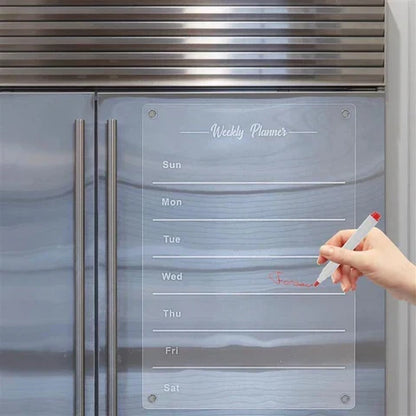 BowLift | Weekly Planner Magnetic Fridge Organizer | Vibrant Markers, Easy Wipe Clean & Ideal for Home Kitchen Management