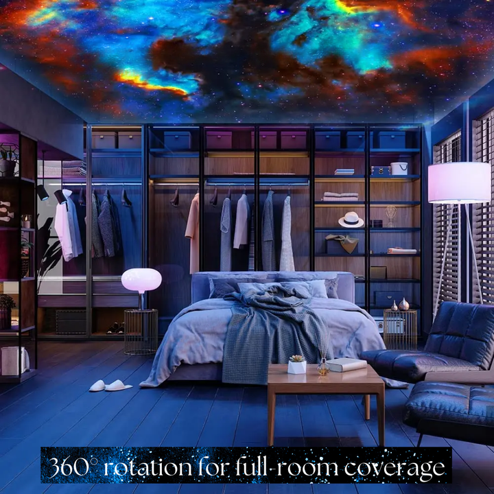 Planetarium Galaxy Projector - 360° rotation for full-room coverage Kalsten