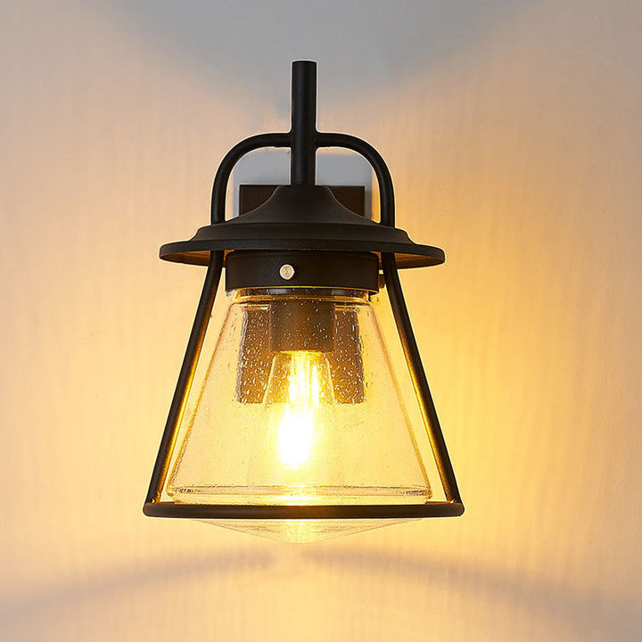 Waterproof Glass Cone Shade 1-Light Outdoor Wall Sconce Lamp | Kalsten