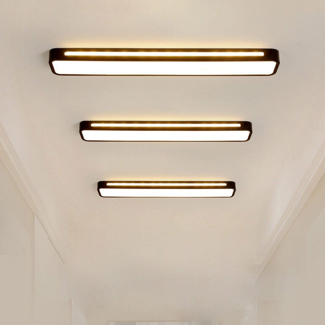 Ceiling Light Acrylic LED 18.8 in Flush Mount Black White Hallway Bedroom Modern Slim Lighting Fixture | Kalsten