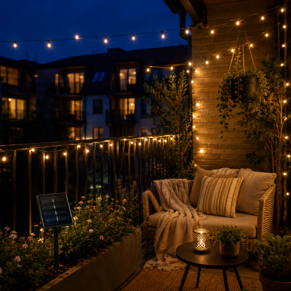 Weather-Resistant Solar LED String Lights