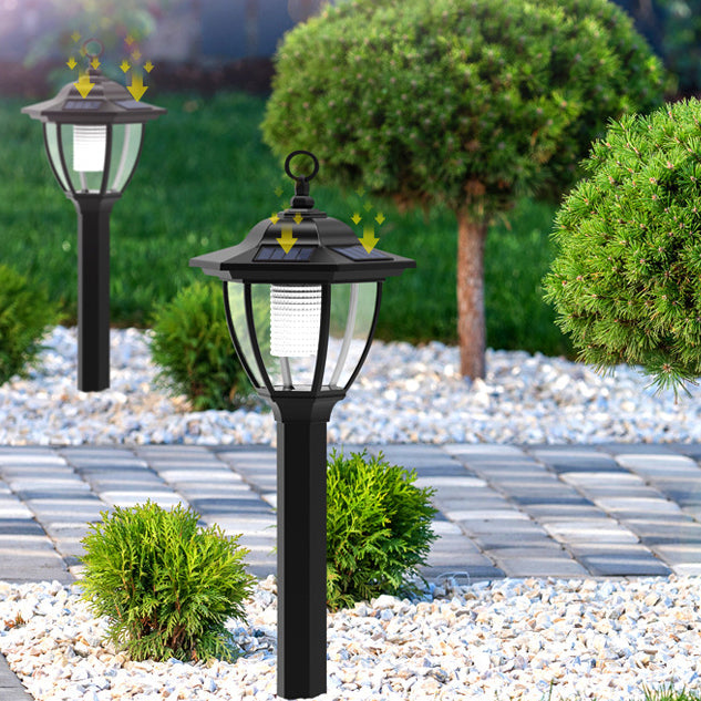 Traditional Farmhouse Waterproof Solar Lanterns Plastic Ground Plug LED Landscape Light For Garden | Kalsten